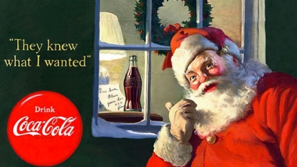 Anuncio de coca-cola con Santa